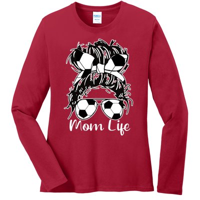 Mom Life Soccer Mom Ladies Long Sleeve Shirt