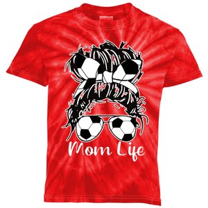 Mom Life Soccer Mom Kids Tie-Dye T-Shirt