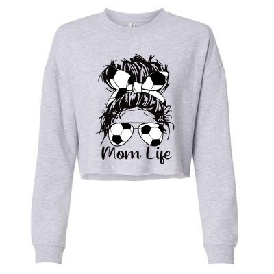 Mom Life Soccer Mom Cropped Pullover Crew