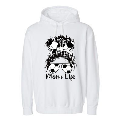 Mom Life Soccer Mom Garment-Dyed Fleece Hoodie