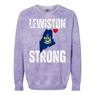 Maine Lewiston Strong Colorblast Crewneck Sweatshirt