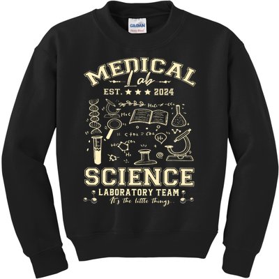 Medical Lab Science Team Est 2024 Kids Sweatshirt