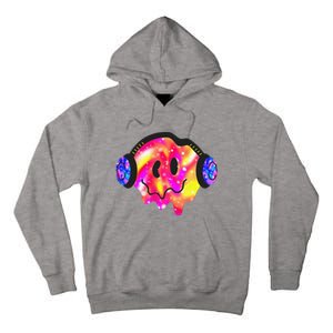 Music Lover Smiling Face Costume Happy Cute Headphone Smile Tall Hoodie