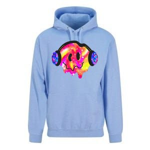 Music Lover Smiling Face Costume Happy Cute Headphone Smile Unisex Surf Hoodie