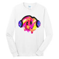 Music Lover Smiling Face Costume Happy Cute Headphone Smile Tall Long Sleeve T-Shirt