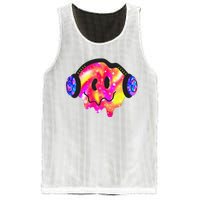 Music Lover Smiling Face Costume Happy Cute Headphone Smile Mesh Reversible Basketball Jersey Tank