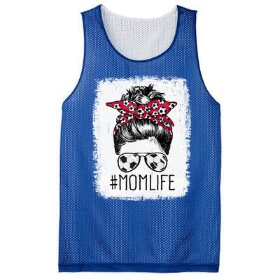 Mom Life Soccer Mom Mothers Day Messy Bun Gift Mesh Reversible Basketball Jersey Tank