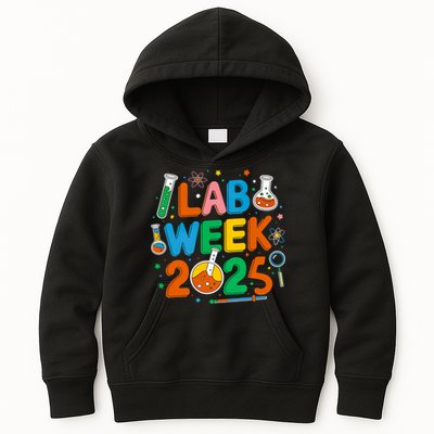 Medical Lab Scientist Retro Lab Week 2025 Phlebotomy Week Kids Hoodie