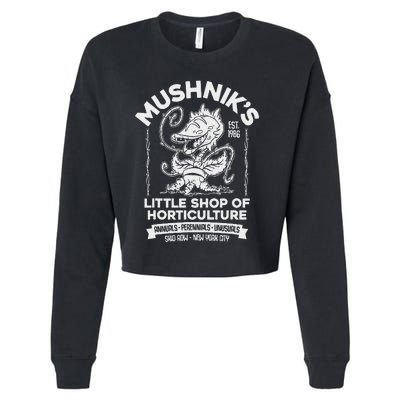 Mushniks Little Shop Of Horticulture Horror Cropped Pullover Crew