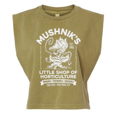 Mushniks Little Shop Of Horticulture Horror Garment-Dyed Women's Muscle Tee