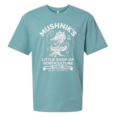 Mushniks Little Shop Of Horticulture Horror Sueded Cloud Jersey T-Shirt