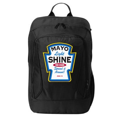 Mayo Light Shine Funny Christian Parody City Backpack