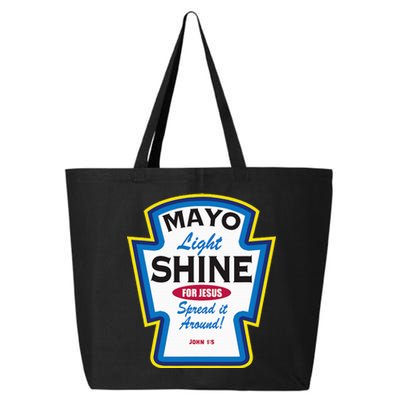 Mayo Light Shine Funny Christian Parody 25L Jumbo Tote