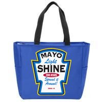 Mayo Light Shine Funny Christian Parody Zip Tote Bag