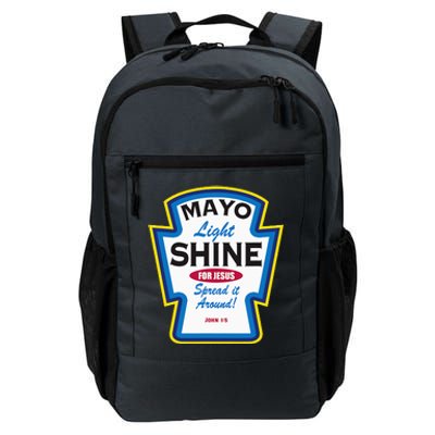 Mayo Light Shine Funny Christian Parody Daily Commute Backpack