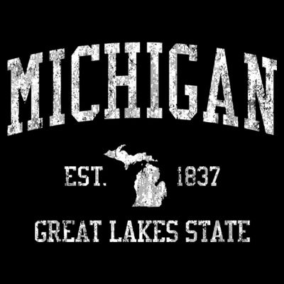 Michigan Long Sleeve Vintage Sports T-Shirt
