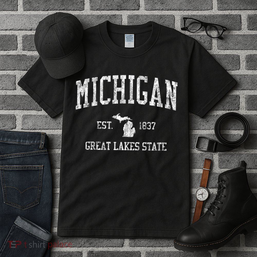 Michigan Long Sleeve Vintage Sports Tall T-Shirt