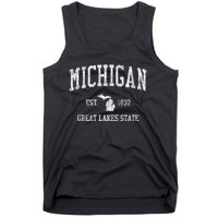 Michigan Long Sleeve Vintage Sports Tank Top