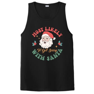 Most Likely To Get Sassy With Santa Christmas Matching Gift PosiCharge Competitor Tank