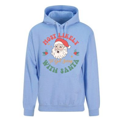 Most Likely To Get Sassy With Santa Christmas Matching Gift Unisex Surf Hoodie