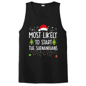 Most Likely To Start The Shenanigans Christmas Family PosiCharge Competitor Tank