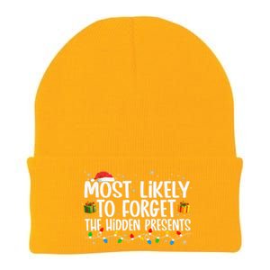 Most Likely To Forget The Hidden Presents Family Xmas Knit Cap Winter Beanie