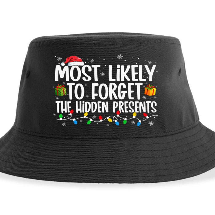 Most Likely To Forget The Hidden Presents Family Xmas Sustainable Bucket Hat