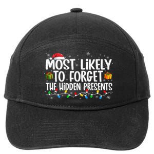 Most Likely To Forget The Hidden Presents Family Xmas 7-Panel Snapback Hat