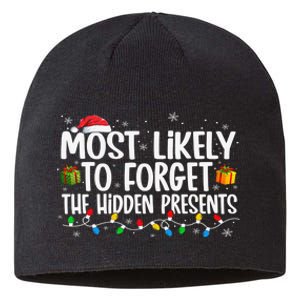 Most Likely To Forget The Hidden Presents Family Xmas Sustainable Beanie