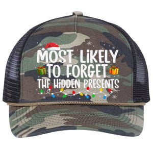 Most Likely To Forget The Hidden Presents Family Xmas Retro Rope Trucker Hat Cap