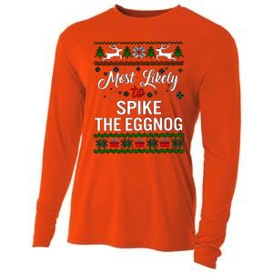 Most Likely To Spike The Eggnog Christmas Holiday Season Cooling Performance Long Sleeve Crew