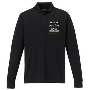 Most Likely To Spike The Eggnog Christmas Holiday Season Performance Long Sleeve Polo