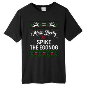 Most Likely To Spike The Eggnog Christmas Holiday Season Tall Fusion ChromaSoft Performance T-Shirt