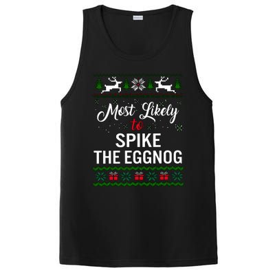 Most Likely To Spike The Eggnog Christmas Holiday Season PosiCharge Competitor Tank