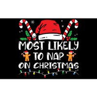 Most Likely To Nap On Christmas Funny Family Christmas Bumper Sticker