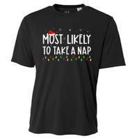 Most Likely To Take A Nap Family Xmas Pajama Christmas  Cooling Performance Crew T-Shirt