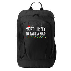 Most Likely To Take A Nap Family Xmas Pajama Christmas  City Backpack