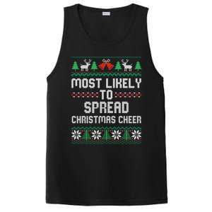 Most Likely To Spread Christmas Cheer Christmas Matching Great Gift PosiCharge Competitor Tank