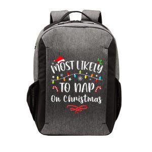 Most Likely To Nap On Christmas Family Christmas Pajamas  Vector Backpack