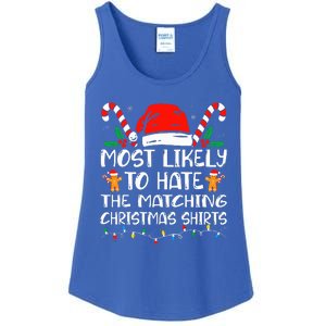 Most Likely To Hate The Matching Christmas Family Xmas Ladies Essential Tank