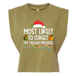 Most Likely To Forget The Hidden Presents Family Christmas  Garment-Dyed Women's Muscle Tee