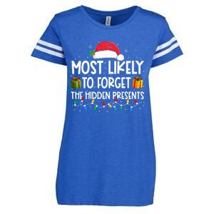 Most Likely To Forget The Hidden Presents Family Christmas  Enza Ladies Jersey Football T-Shirt