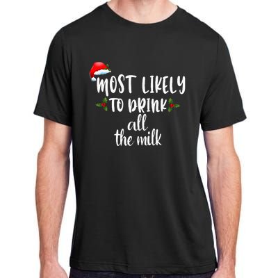 Most Likely To Drink All The Milk Adult ChromaSoft Performance T-Shirt