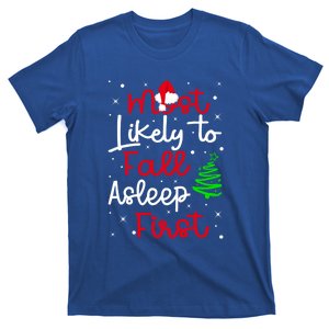 Most Likely To Fall Asleep First Family Matching Christmas Gift T-Shirt