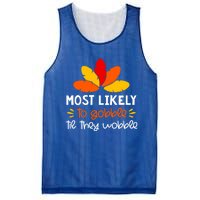 Most Likely To Cute Gift Matching Family Thanksgiving Pajamas Great Gift Mesh Reversible Basketball Jersey Tank