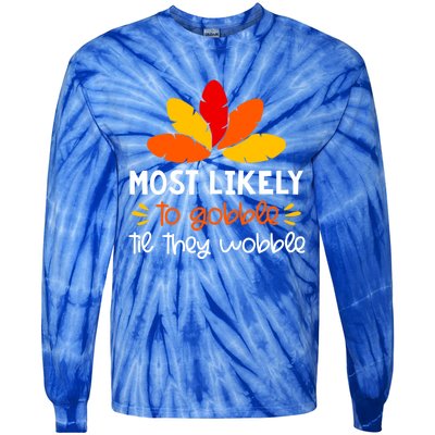 Most Likely To Cute Gift Matching Family Thanksgiving Pajamas Great Gift Tie-Dye Long Sleeve Shirt