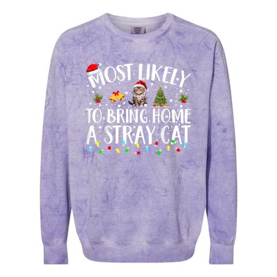 Most Likely To Bring Home A Stray Cat Colorblast Crewneck Sweatshirt