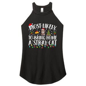 Most Likely To Bring Home A Stray Cat Women's Perfect Tri Rocker Tank