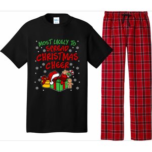 Most Likely To Spread Christmas Cheer Fun Christmas Holiday Gift Pajama Set