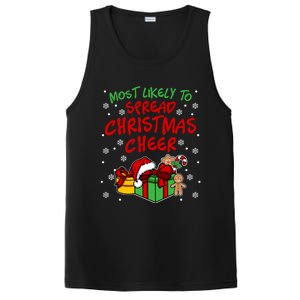 Most Likely To Spread Christmas Cheer Fun Christmas Holiday Gift PosiCharge Competitor Tank